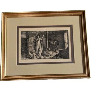 Dandie Dinmont at Home (Antique Etching)